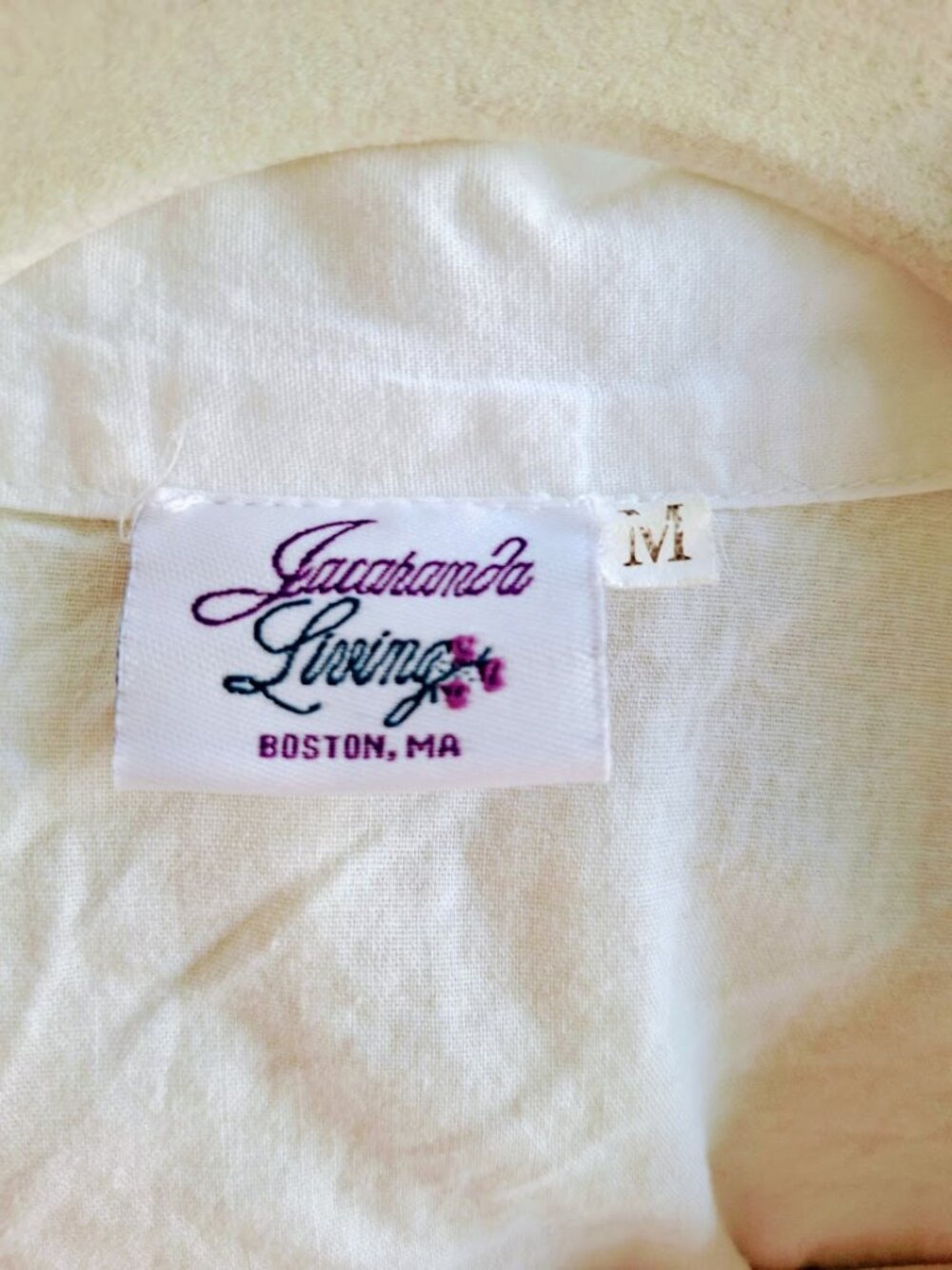 100% Cotton Ginny Nightshirt Tiffany Blue Piping Jacaranda Living Sleepwear M - Picture 6 of 7